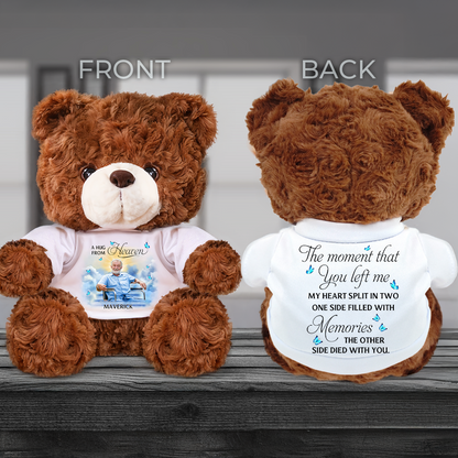 My Favorite Hello From Heaven - Memorial Personalized Custom Teddy Bear Plush