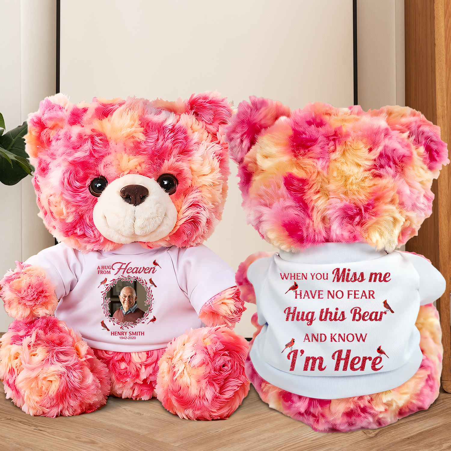 A hug From Heaven Butterfly - Memorial Personalized Custom Teddy Bear Plush