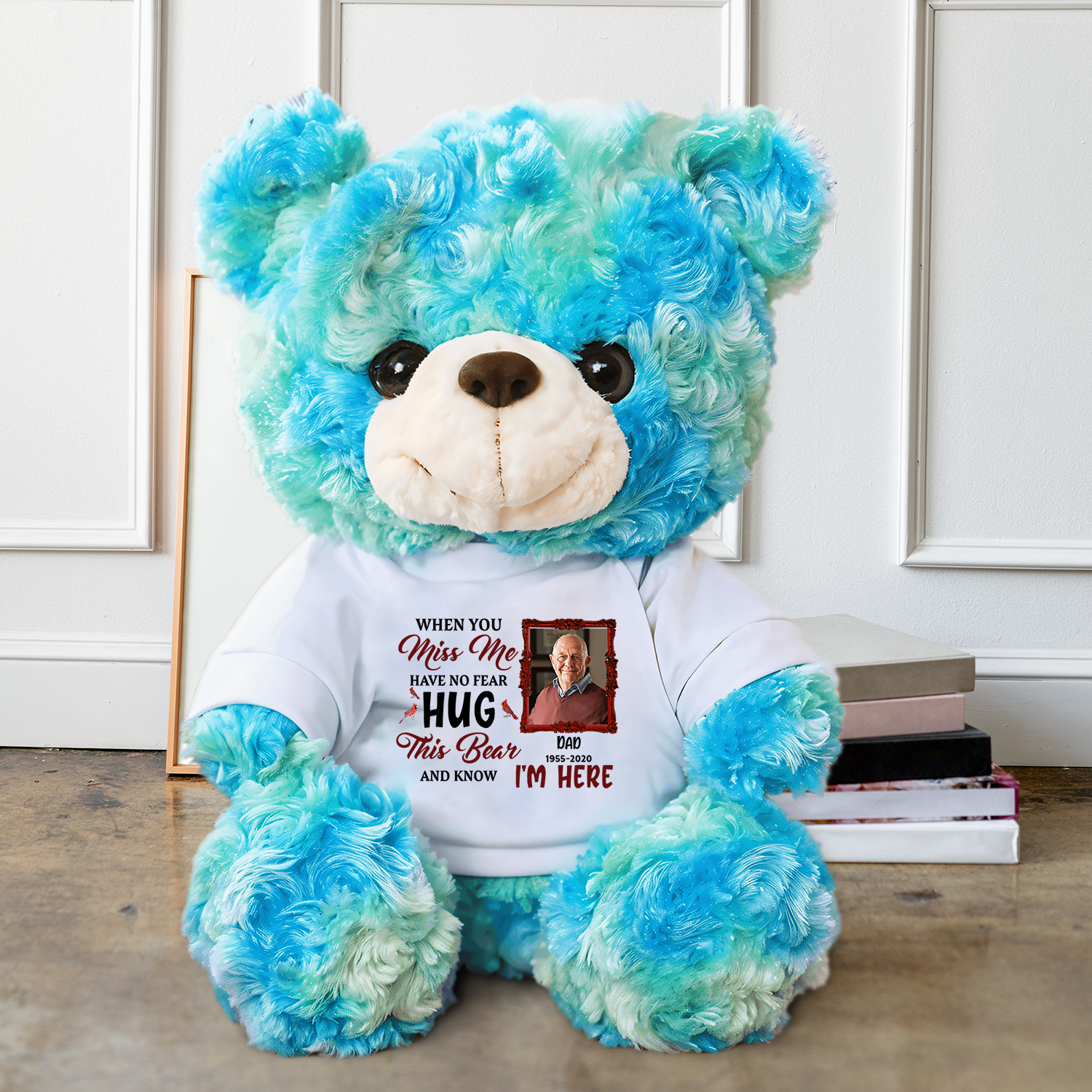 Pet Loss Hug This Bear - Memorial Personalized Custom Teddy Bear Plush