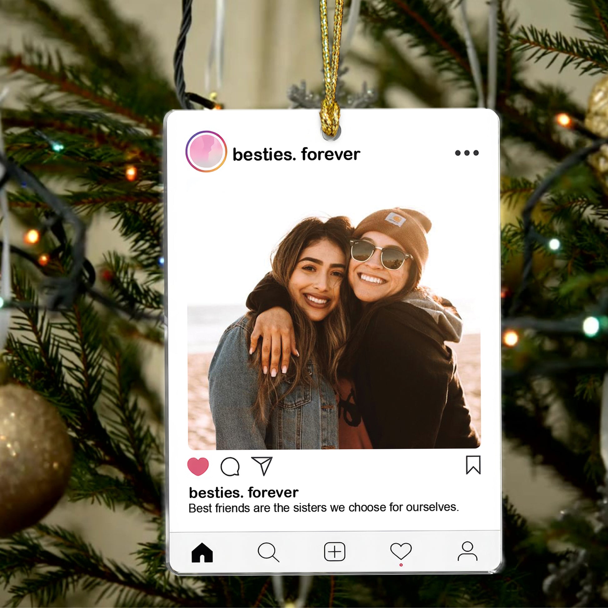 Besties Forever - Personalized Custom Acrylic Ornament