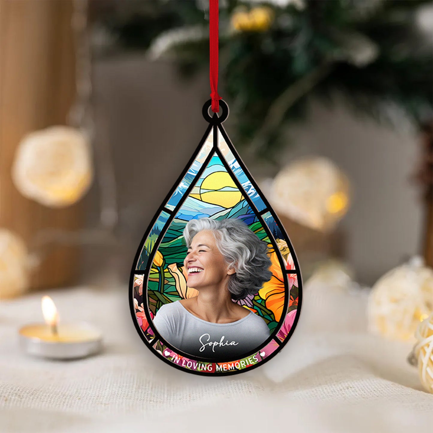 Memorial Teardrop - Personalized Custom Acrylic Ornament