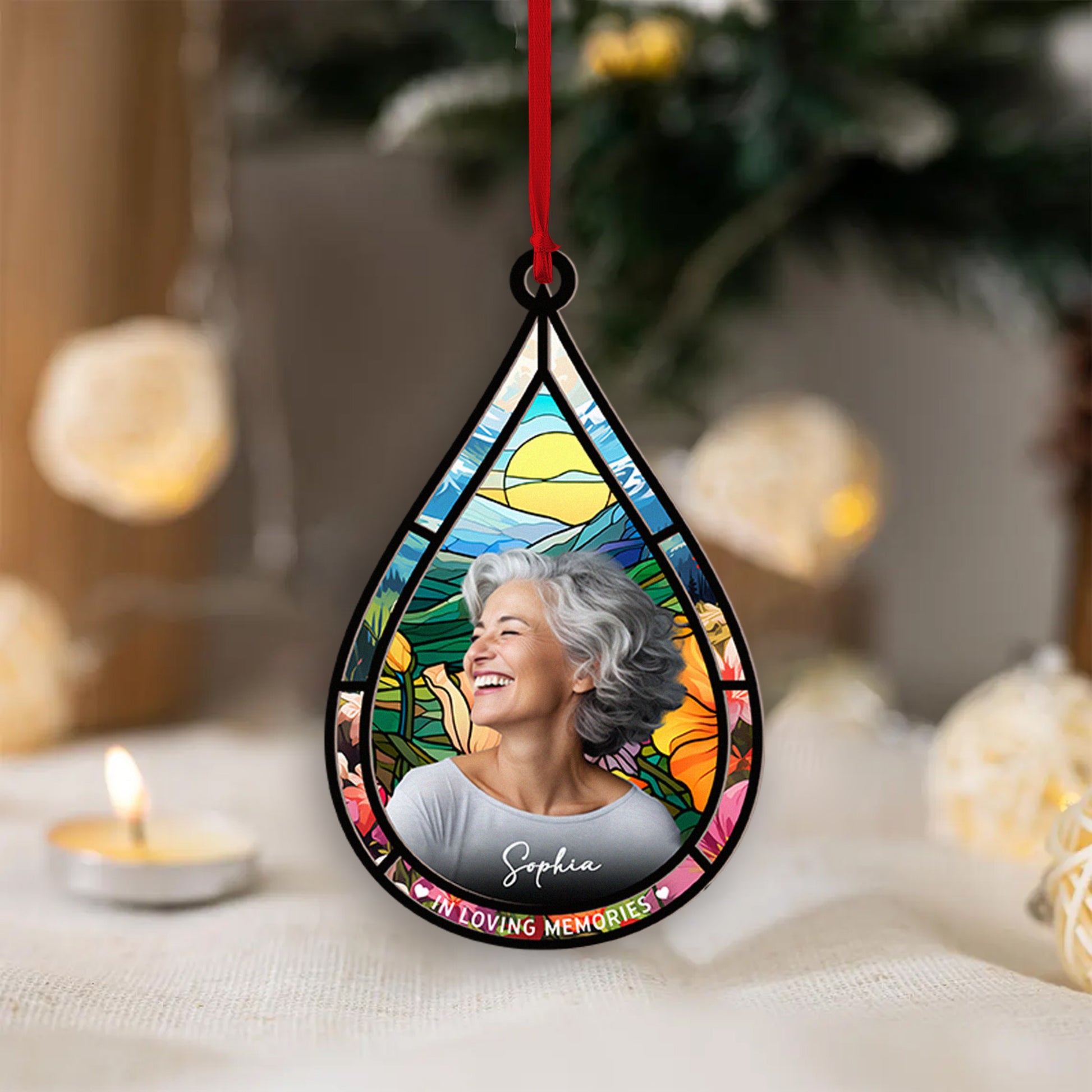 Memorial Teardrop - Personalized Custom Acrylic Ornament