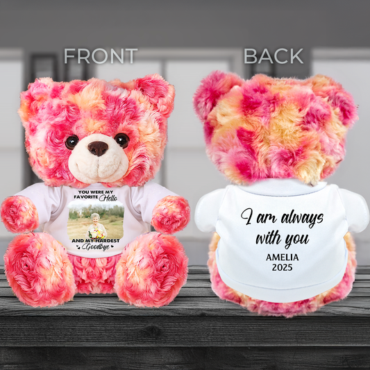 My Favorite Hello - Memorial Personalized Custom Teddy Bear Plush