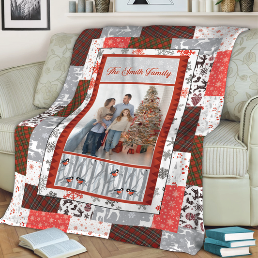 Family Photo Blanket - Personalized Custom Blanket