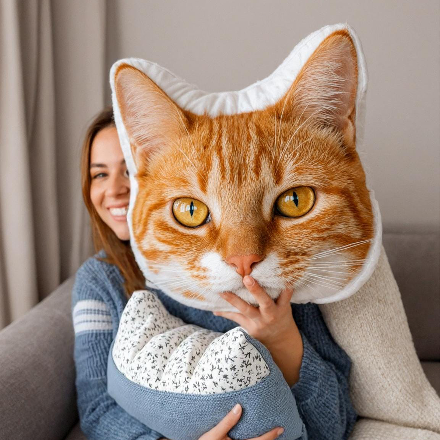 Dog & Cat Personalized Custom Shaped Pillow - Gift For Pet Owners, Pet Lovers