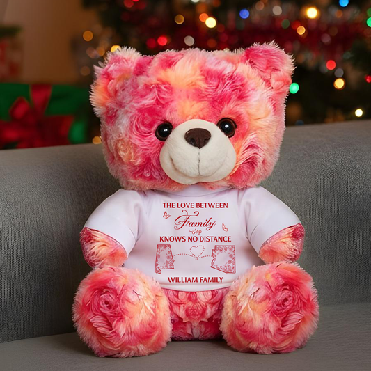 The Love Between Family Knows No Distance - Personalized Custom Teddy Bear Plush