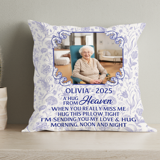 A Hug From Heaven Flower - Personalized Pillow (Insert Included)