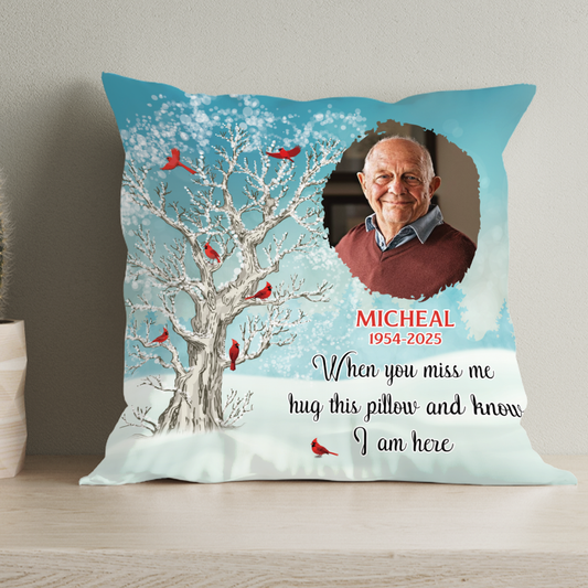 A Hug From Heaven Snow - Personalized Pillow (Insert Included)