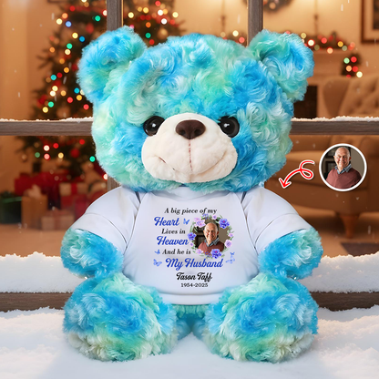 A Big Piece Of My Heart - Personalized Memorial Custom Teddy Bear Plush