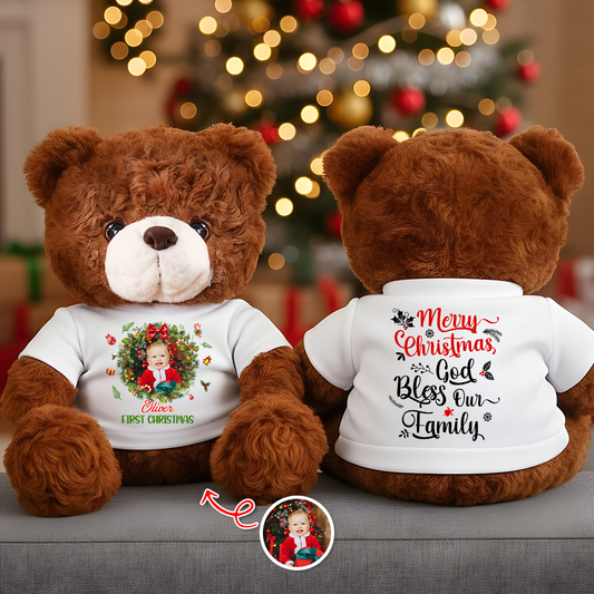 God Bless Our Family - Personalized Custom Teddy Bear Plush