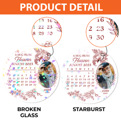 A Hug From Heaven The Date - Custom Shape Hologram Ornament
