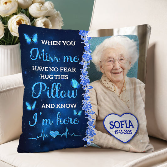 Hug This Pillow Colorful - Custom Sympathy Gift, Keepsake for Loss, Loss of Loved One Sympathy Gift