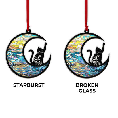 Personalized Cat Memorial Ornament - Custom Shape Hologram Ornament