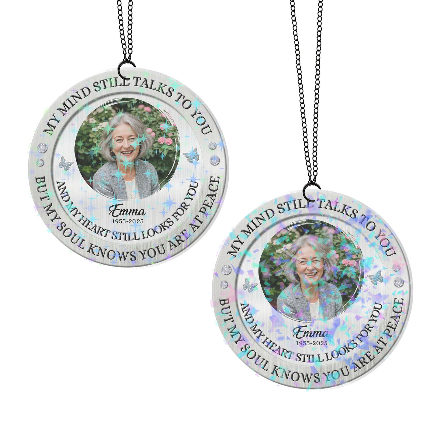 My Mind Still Talks To You - Custom Shape Hologram Ornament