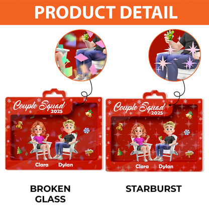 Couple Squad - Custom Shape Hologram Ornament