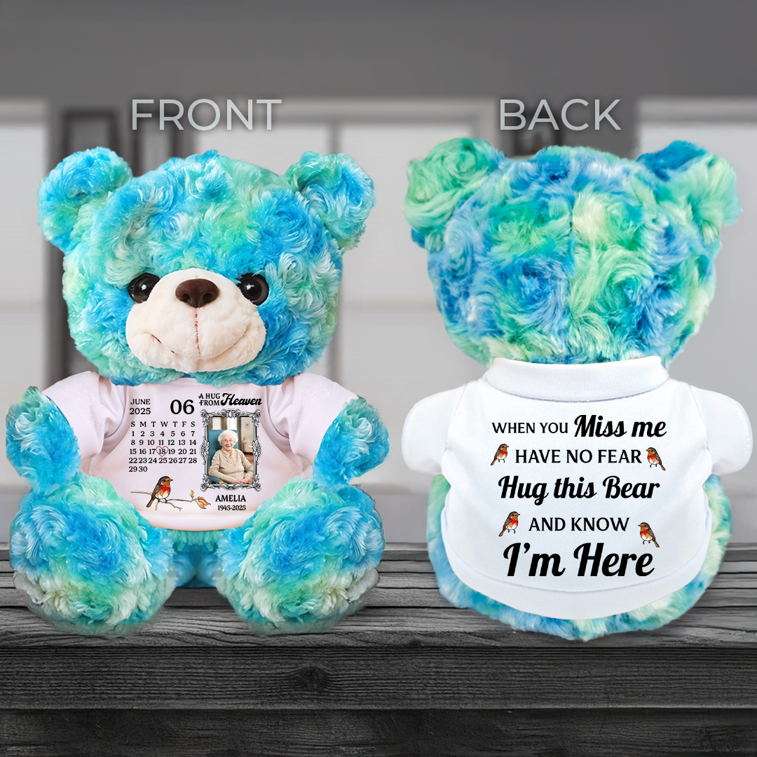 The Day You Left Me - Memorial Personalized Custom Teddy Bear Plush
