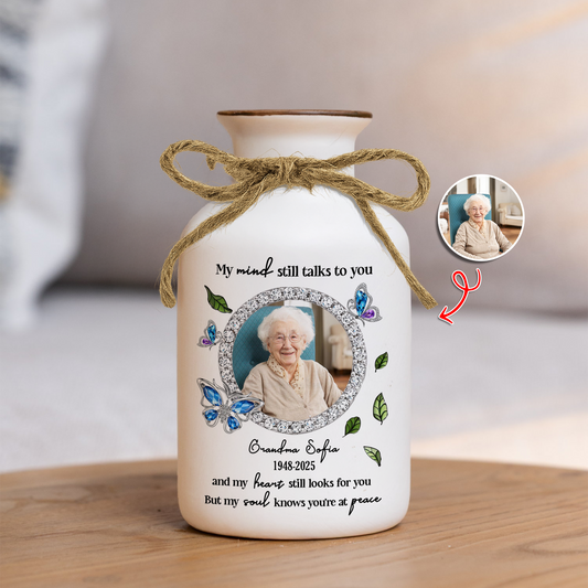 You Are At Peace Ceramic Flower Pot – Memorial Planter, In Loving Memory Gift