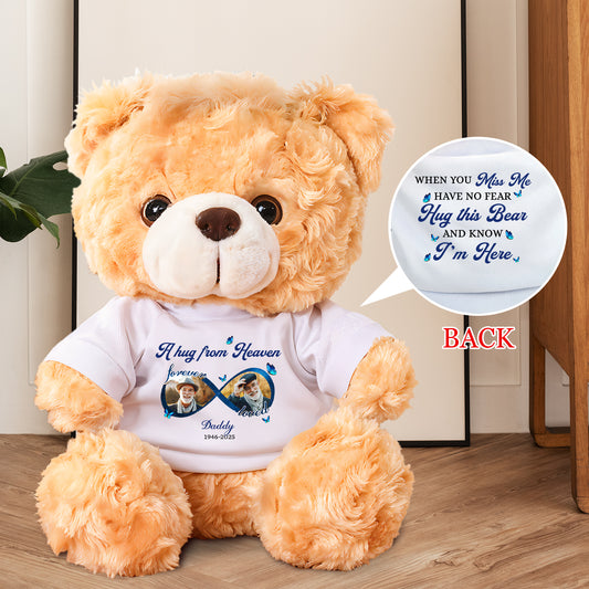 A Hug From Heaven - Memorial Personalized Custom Teddy Bear Plush