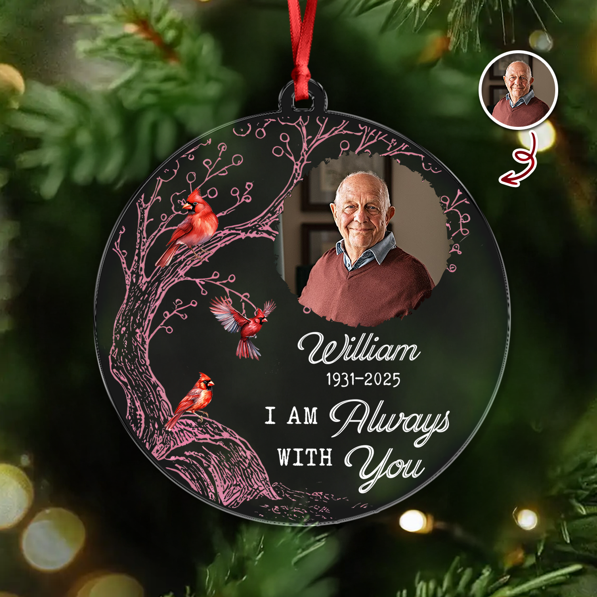 I Am Always With You Christmas - Personalized Custom Acrylic Ornament