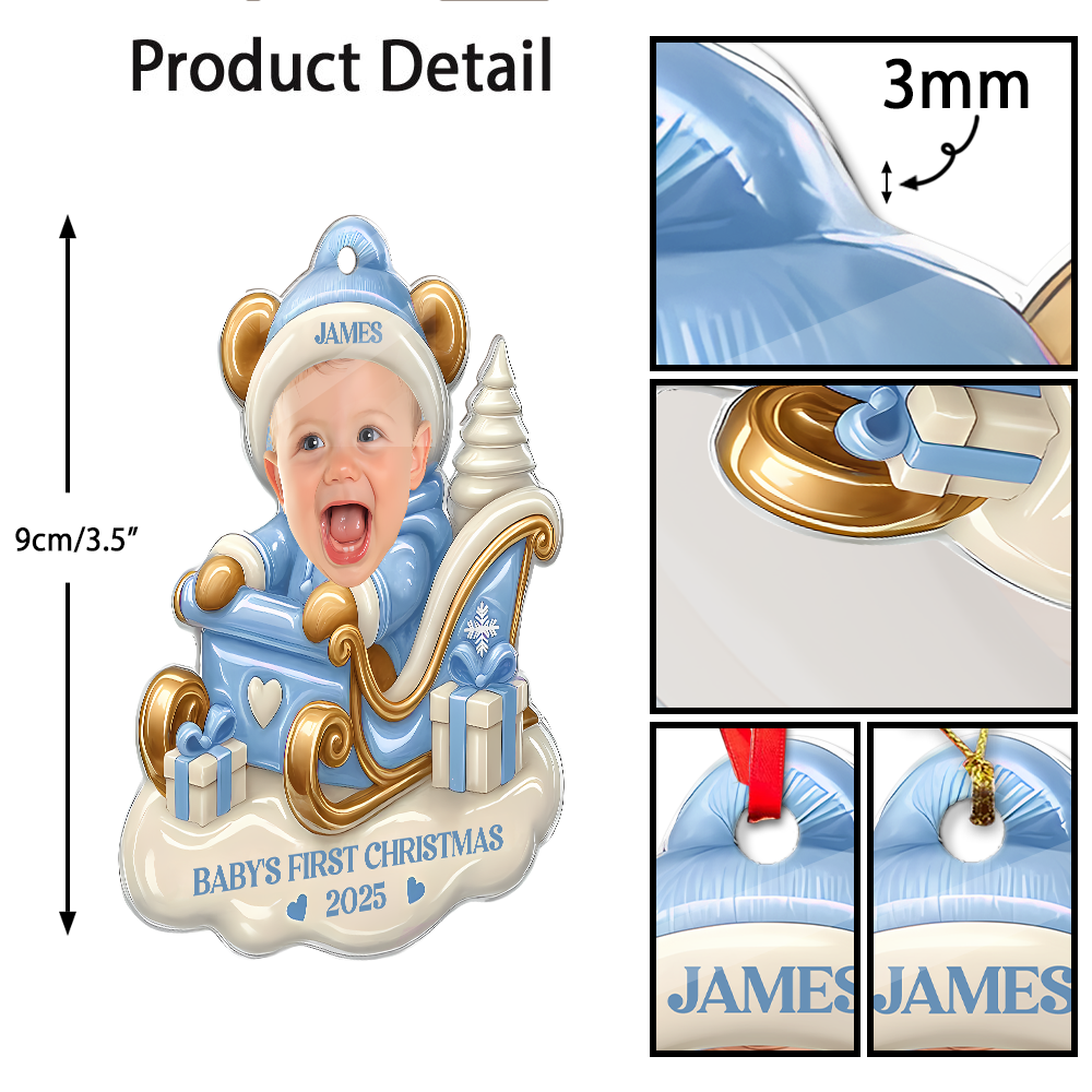 Baby's First Christmas - Personalized Custom Acrylic Ornament