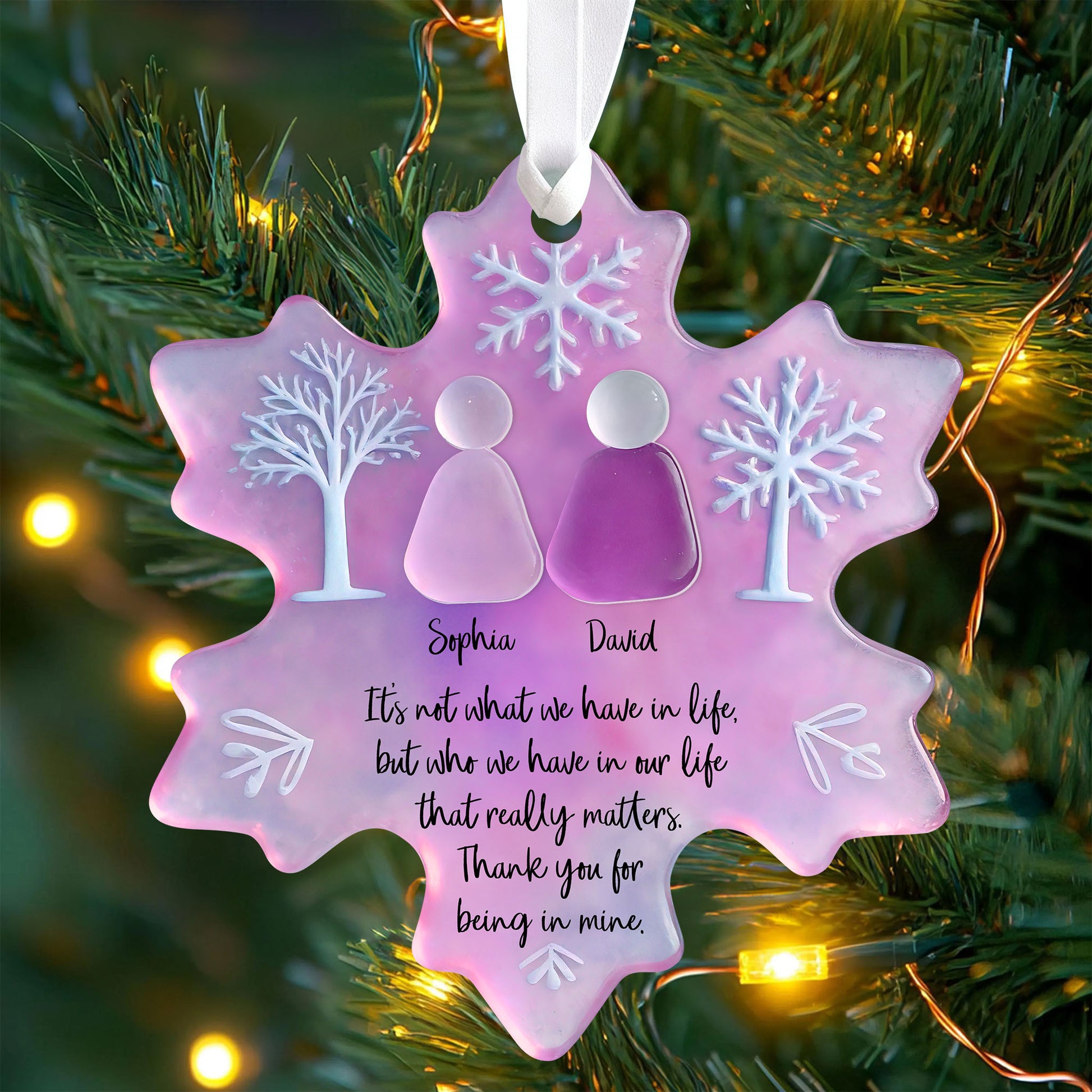 Our Family Sea Glass - Personalized Custom Acrylic 2-layered Ornament