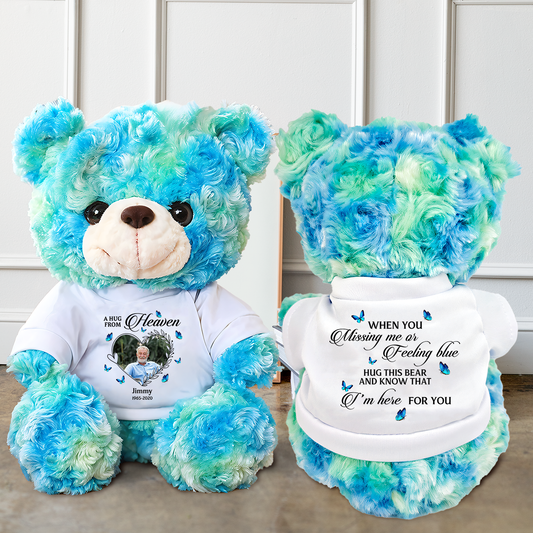 When You Feeling Blue - Memorial Personalized Custom Teddy Bear Plush