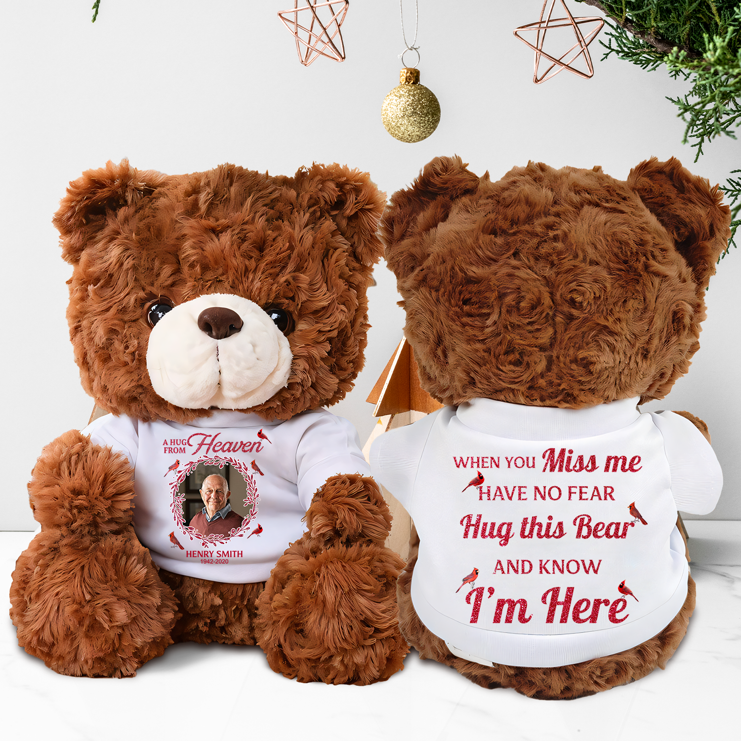 A hug From Heaven Butterfly - Memorial Personalized Custom Teddy Bear Plush