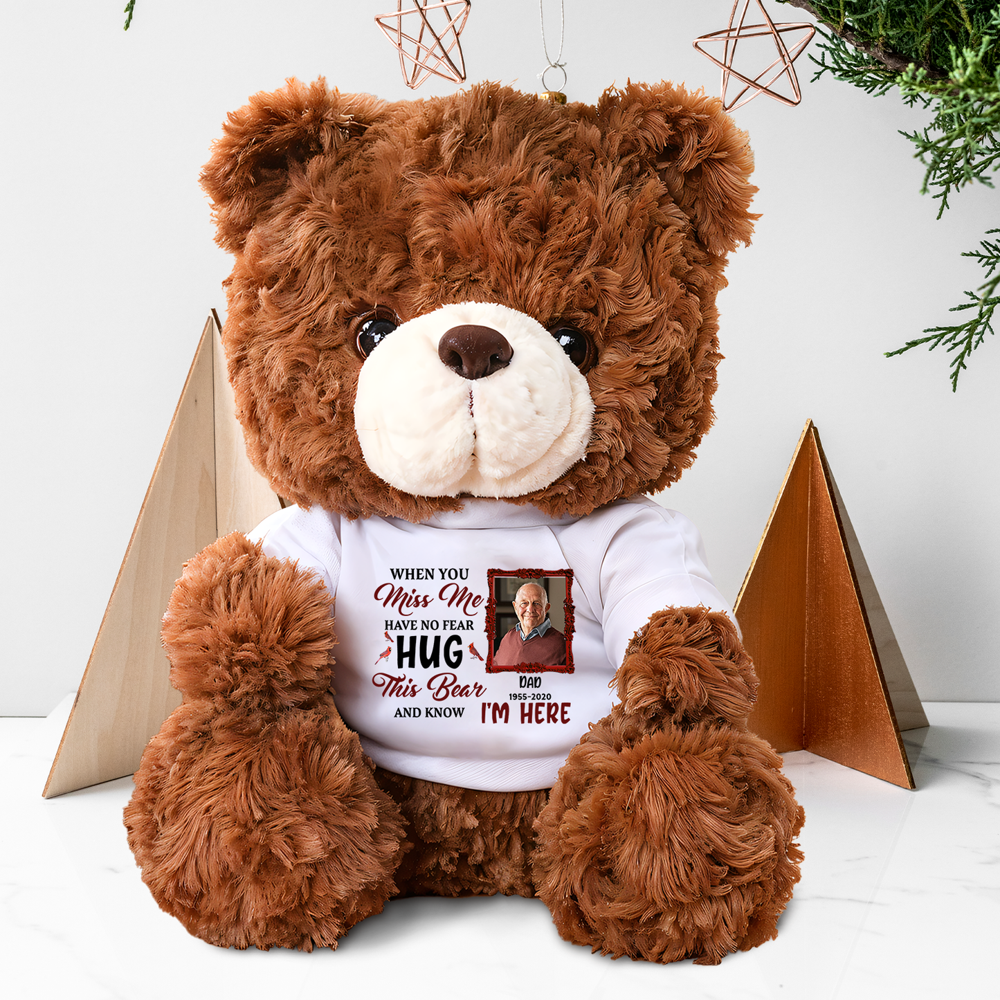 Pet Loss Hug This Bear - Memorial Personalized Custom Teddy Bear Plush