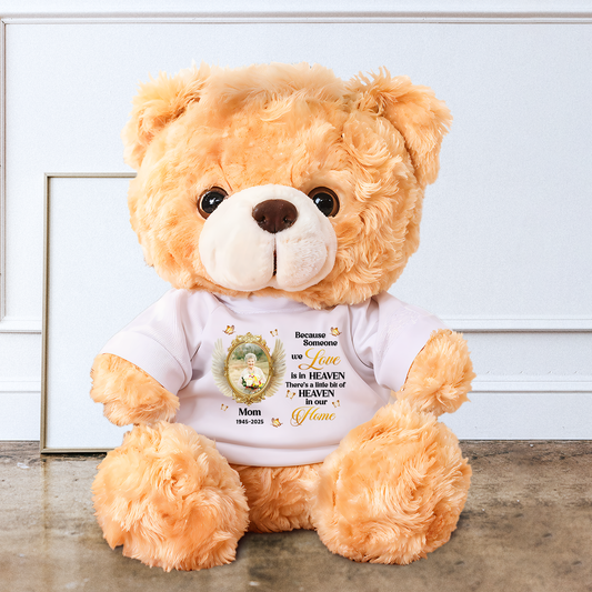 Forever In Our Hearts Angel - Memorial Personalized Custom Teddy Bear Plush