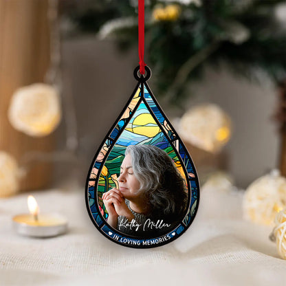 Memorial Teardrop - Personalized Custom Acrylic Ornament