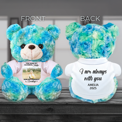 My Favorite Hello - Memorial Personalized Custom Teddy Bear Plush