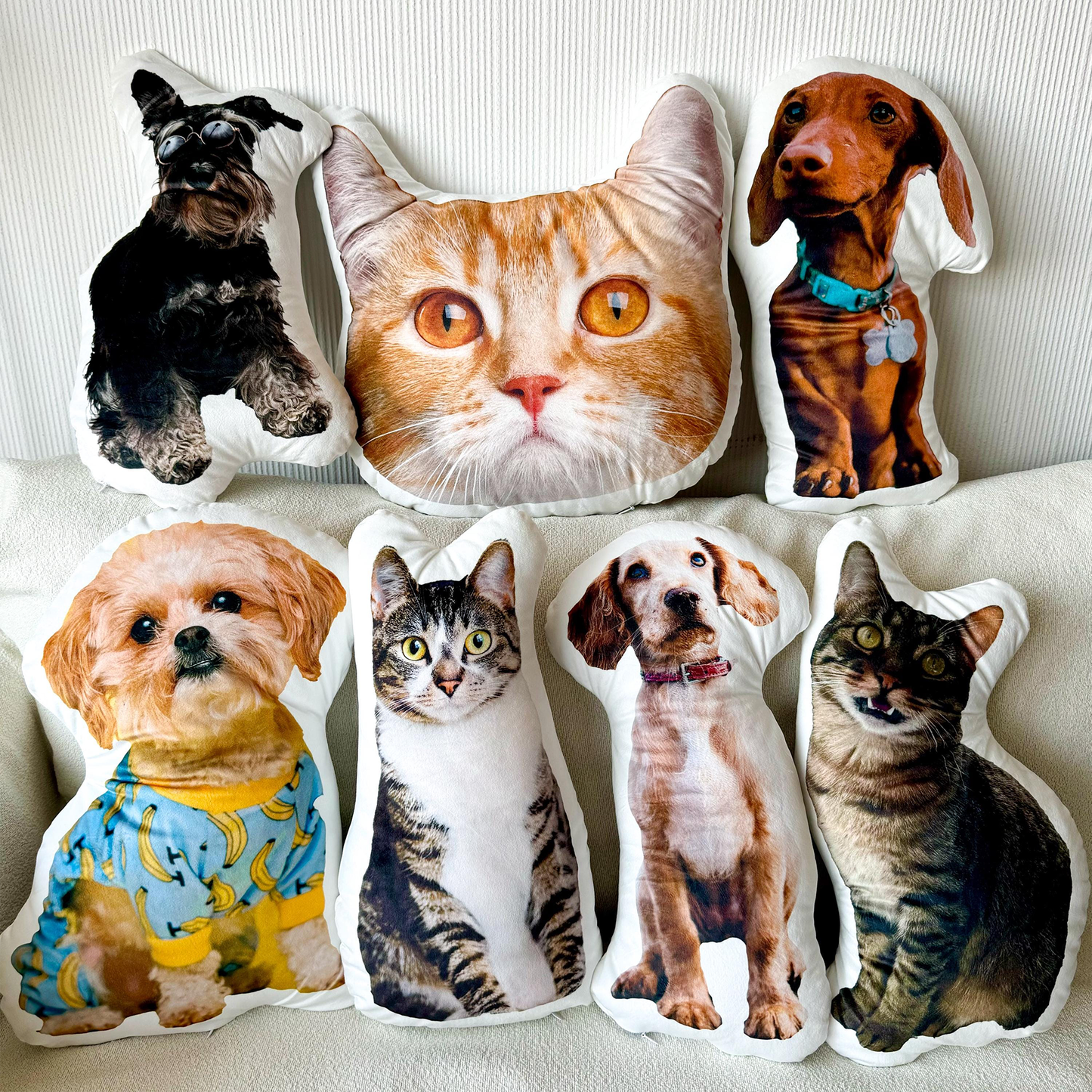 Dog & Cat Personalized Custom Shaped Pillow - Gift For Pet Owners, Pet Lovers