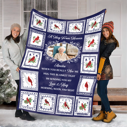 Here By Your Side Memorial Sympathy - Personalized Custom Blanket