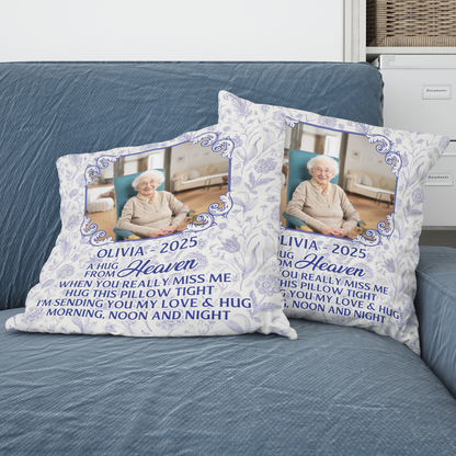 A Hug From Heaven Flower - Personalized Pillow (Insert Included)