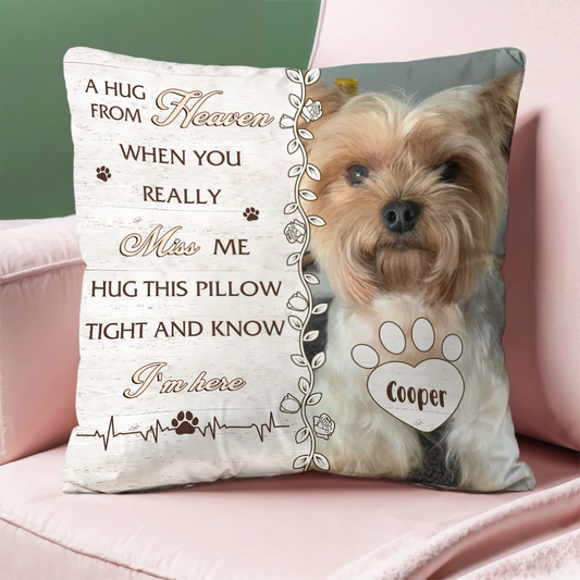 Hug this Pillow Pet Loss - Memorial Gift - Personalized Pillow