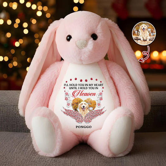 I Will Hold You - Memorial Personalized Custom Bunny Plush - Sympathy Gift, Personalised Teddy Memorial Worry Bunny