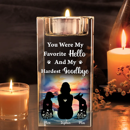 I Loved You Your Whole Life Memorial - Personalized Crystal Candle Holder