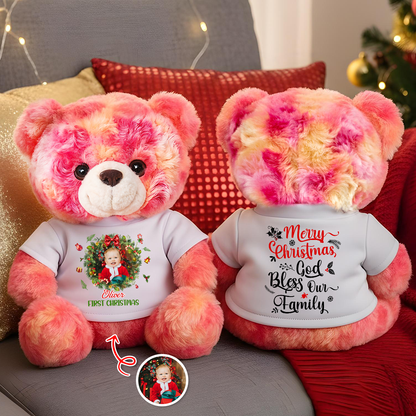 God Bless Our Family - Personalized Custom Teddy Bear Plush