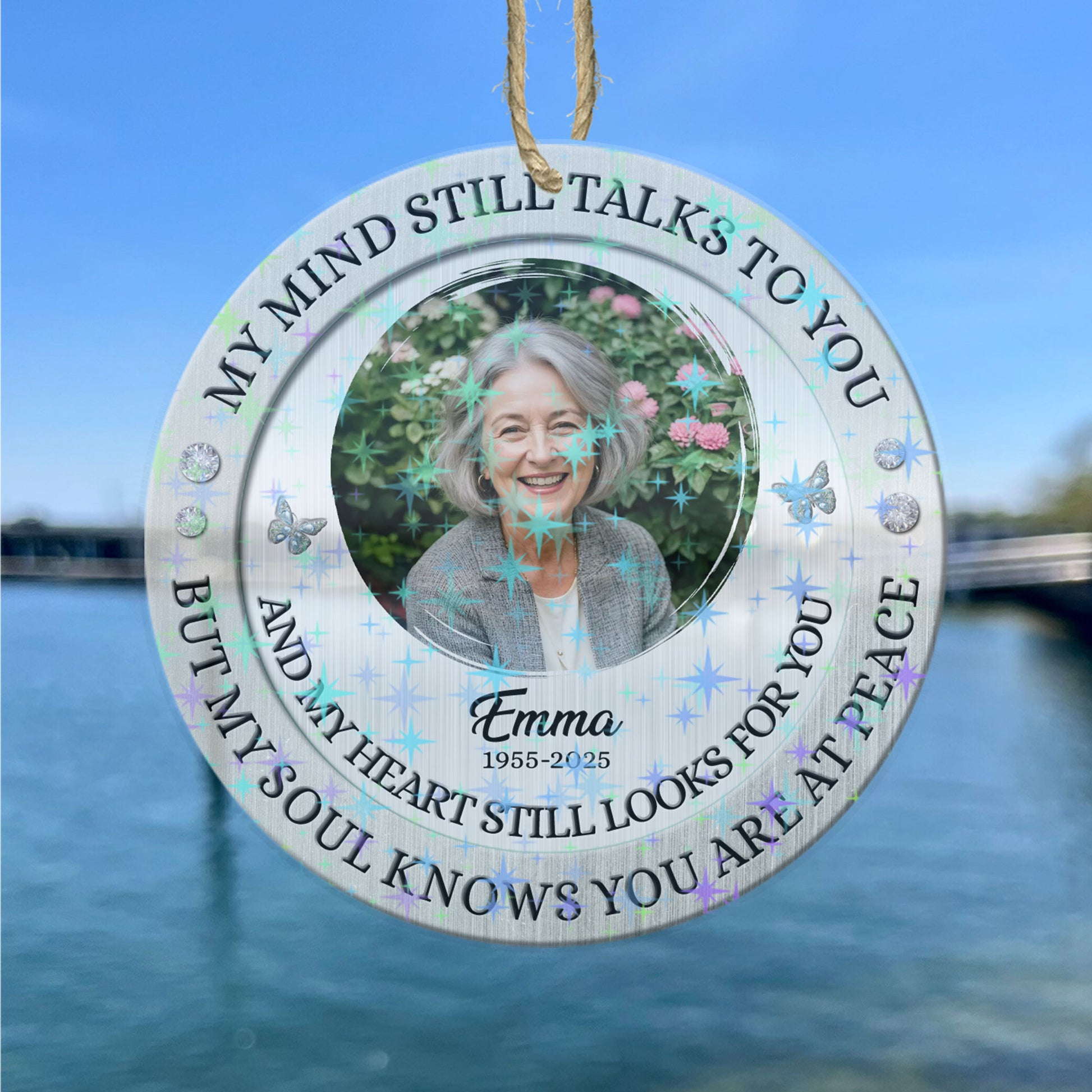 My Mind Still Talks To You - Custom Shape Hologram Ornament