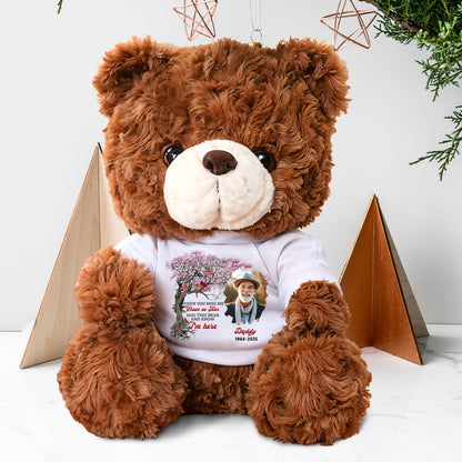 Hug This Bear Tree - Memorial Personalized Custom Teddy Bear Plus