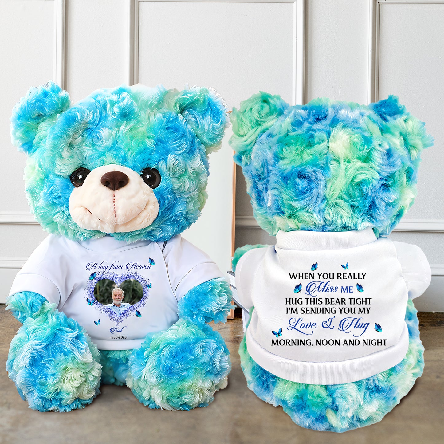 Hug This Bear - Memorial Personalized Custom Teddy Bear Plush
