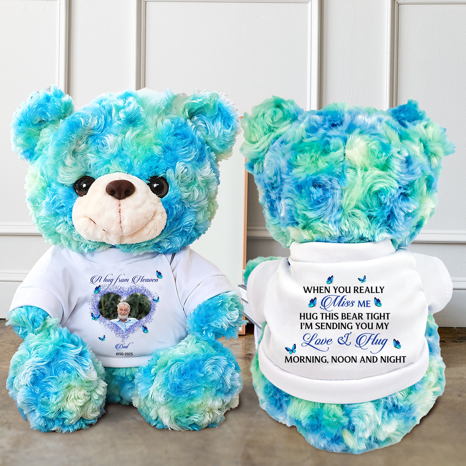 Hug This Bear - Memorial Personalized Custom Teddy Bear Plush