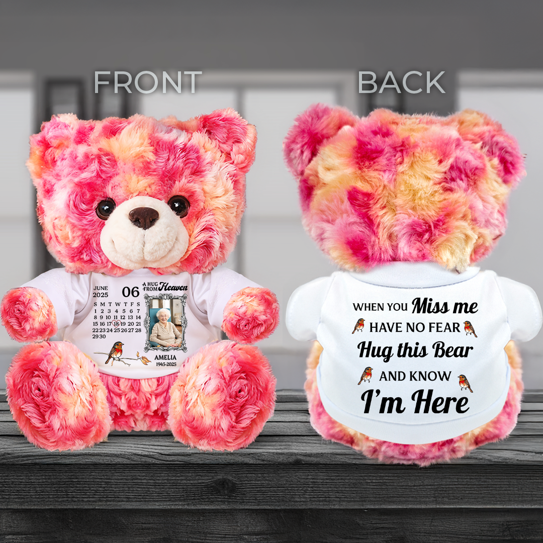 The Day You Left Me - Memorial Personalized Custom Teddy Bear Plush