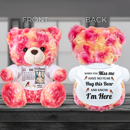The Day You Left Me - Memorial Personalized Custom Teddy Bear Plush