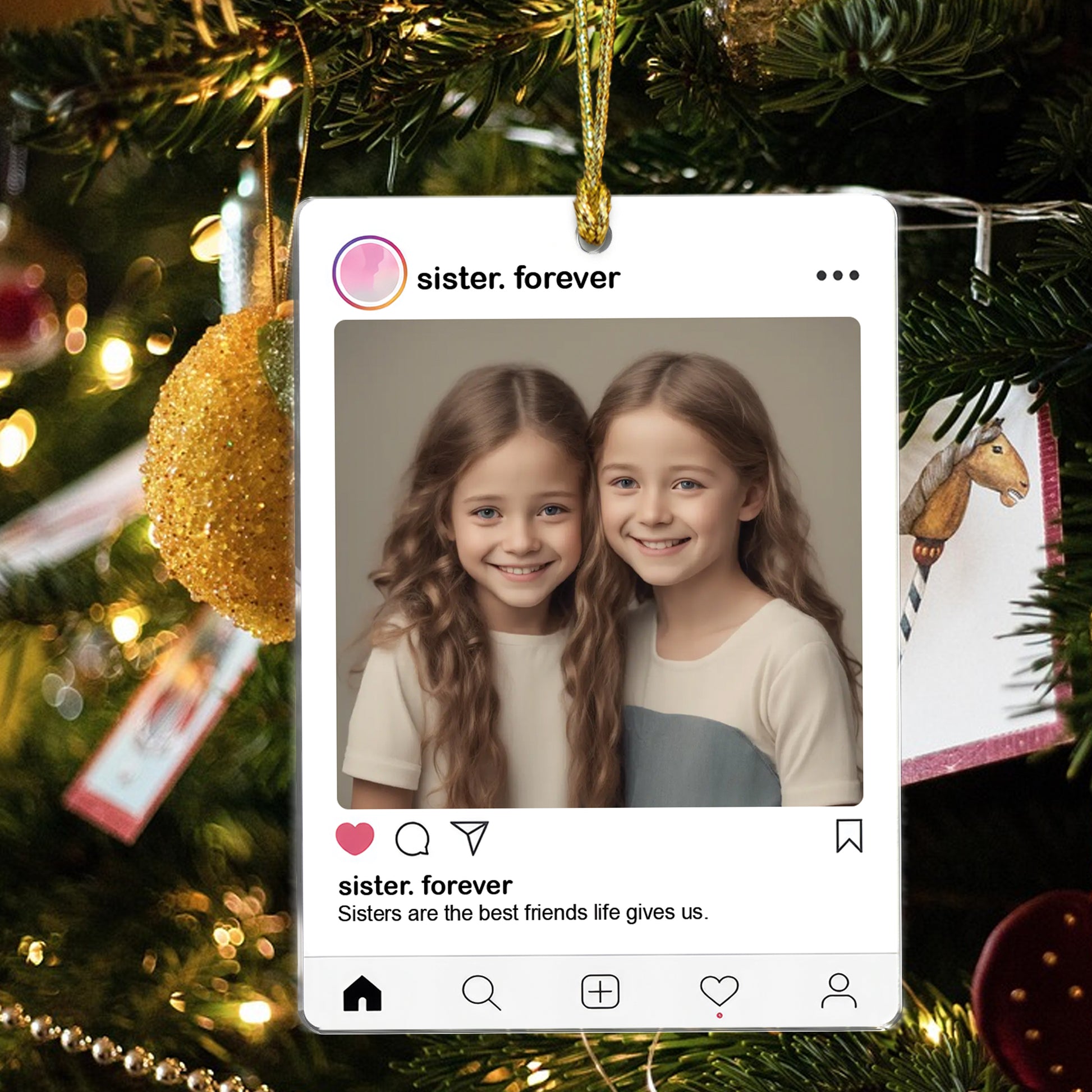 Besties Forever - Personalized Custom Acrylic Ornament