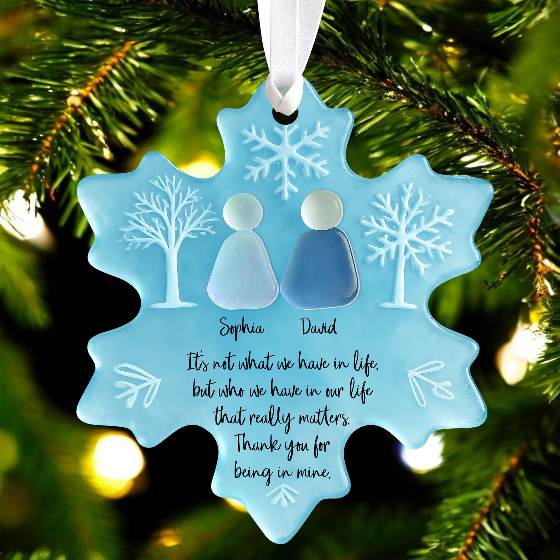 Our Family Sea Glass - Personalized Custom Acrylic 2-layered Ornament