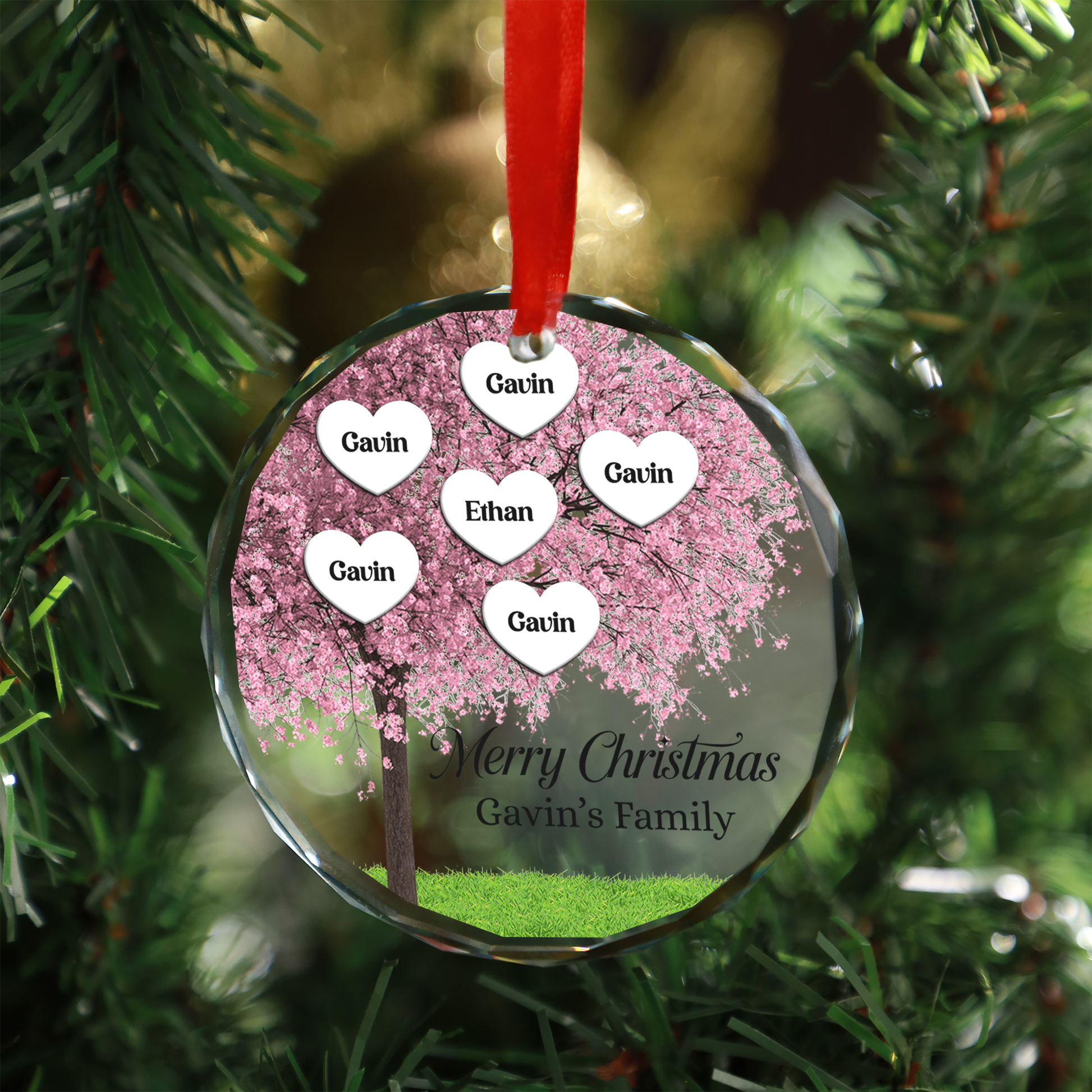 Fill A Place In Your Heart - Personalized Custom Glass Ornament