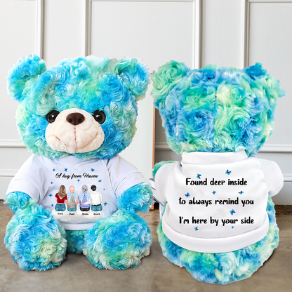 A Hug From Heaven Sky - Memorial Personalized Custom Teddy Bear Plush