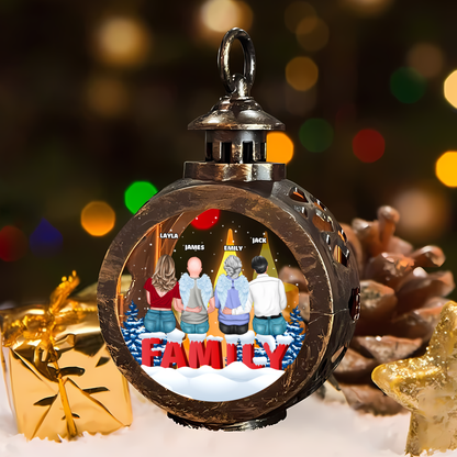 Custom Name and Photo - Memorial Gift - Personalized Candlelight Lantern Ornament
