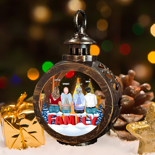 Custom Name and Photo - Memorial Gift - Personalized Candlelight Lantern Ornament